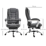 easycomfort easycomfort sedia da ufficio reclinabile con poggiapiedi retrattile e schienale alto in tessuto grigio