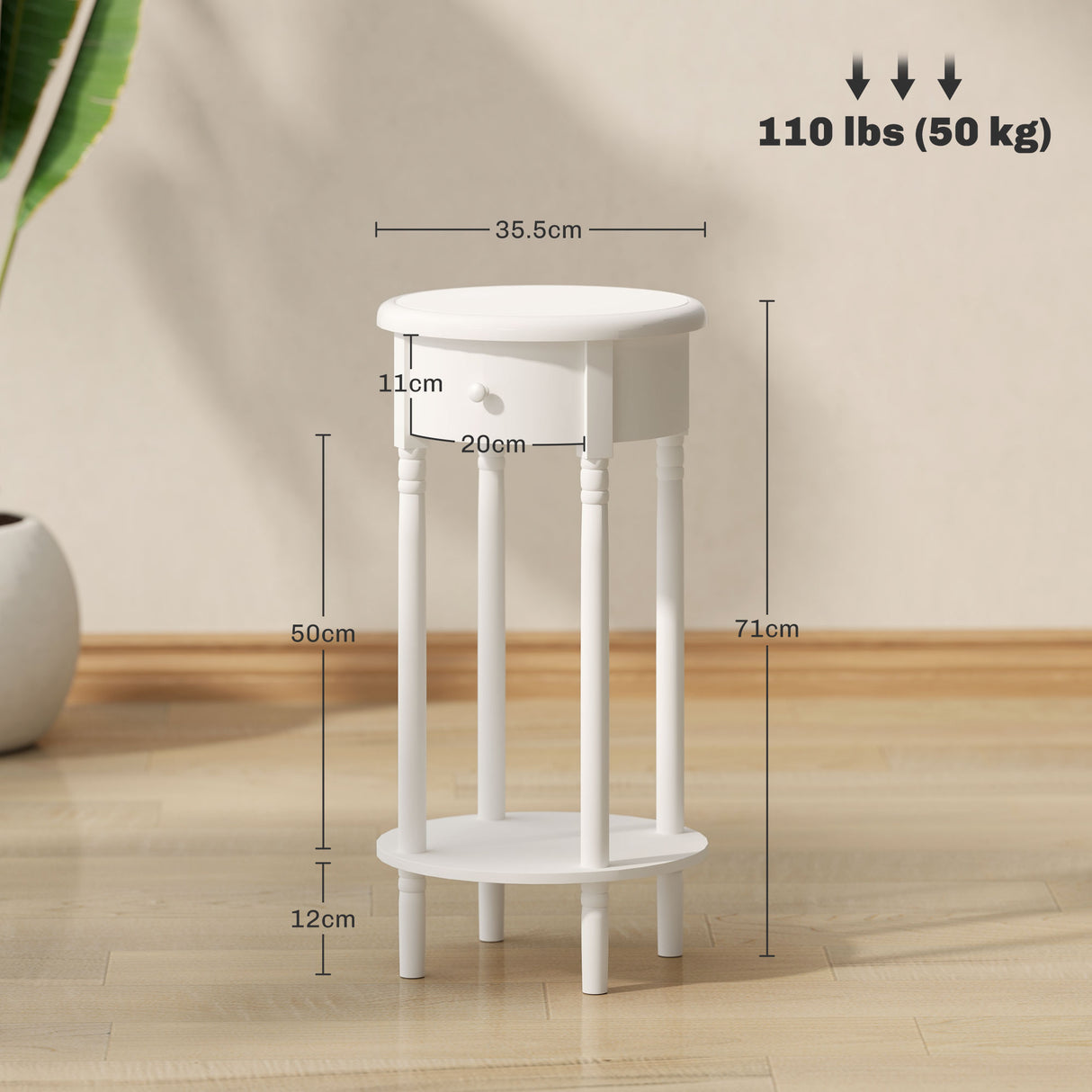 easycomfort easycomfort set 2 comodini con cassetto e ripiano in legno stile contemporaneo 35 5 x 71 cm bianco