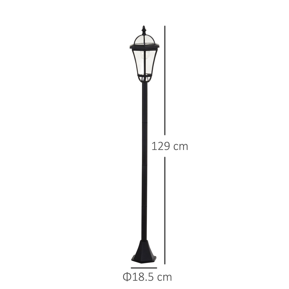 easycomfort easycomfort set 2 lampioni solari per giardino con 2 led e accensione automatica nero