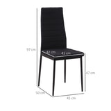 easycomfort easycomfort set 4 sedie imbottite per soggiorno o sala da pranzo sedie da cucina moderne in metallo e tessuto nero