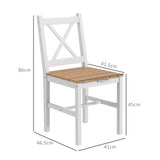 easycomfort easycomfort set 4 sedie per cucina e soggiorno con schienale a croce in legno di pino 41x46 5x86 cm
