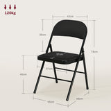 easycomfort easycomfort set di 4 sedie pieghevoli con seduta imbottita in poliestere e struttura in acciaio nero