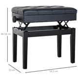 easycomfort easycomfort sgabello per pianoforte con vano contenitore e altezza regolabile nero ean 8055776913476