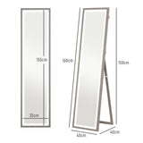 easycomfort easycomfort specchio illuminato con luci led regolabili e pulsante touch in vetro e mdf 40x5x160 cm grigio