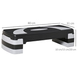 easycomfort easycomfort stepper da aerobica regolabile in altezza 10 15 20 cm antiscivolo nero e grigio