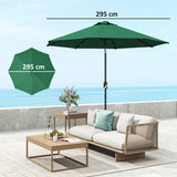 easycomfort easycomfort telo di ricambio per ombrellone da 3 m a 8 stecche poliestere anti uv 50 verde