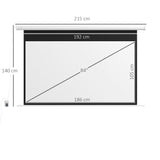 easycomfort easycomfort telo per proiettore 84 169 motorizzato con telecomando 215x8x140cm bianco