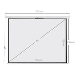 easycomfort easycomfort telo proiettore 84 formato 43 con telecomando in tessuto plastico e metallo 171x130 cm bianco ean 8054111847995