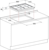 hotpoint ariston piano cottura a gas hotpoint ariston pcn 640 t an r ha 4 fuochi l59xp51 f154763 nero ean 8050147547632