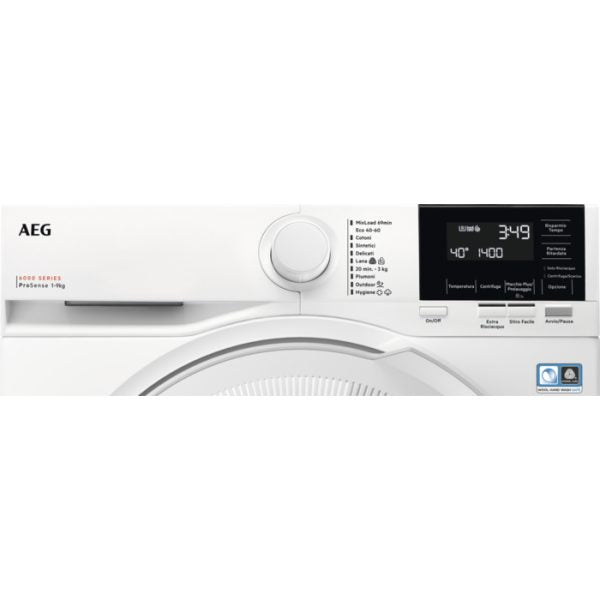 lavatrice a carico frontale aeg 9kg lr6g94ow classe a a85xp66xl60 1400 giri serie 6000 prosense 38563