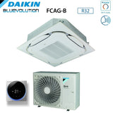 climatizzatore condizionatore daikin bluevolution a cassetta round flow 24000 btu fcag71b _ rzag71ny1 trifase r 32 wi fi optional con griglia standard inclusa