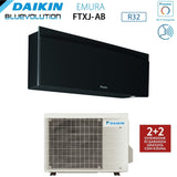 climatizzatore condizionatore daikin bluevolution inverter serie emura black iii 12000 btu ftxj35ab r 32 wi fi integrato classe a___ garanzia italiana novita