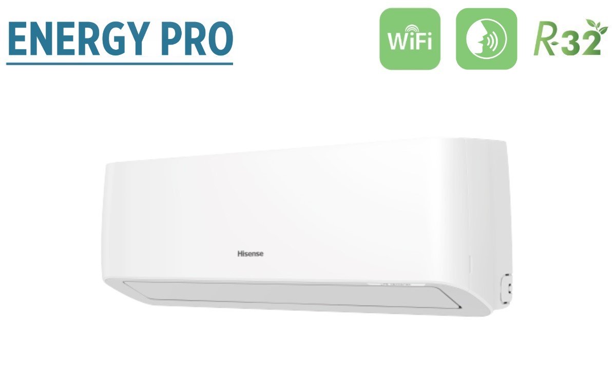 climatizzatore condizionatore hisense inverter serie energy pro 12000 btu qe35xv00g r 32 wi fi integrato classe a___ novita 2020