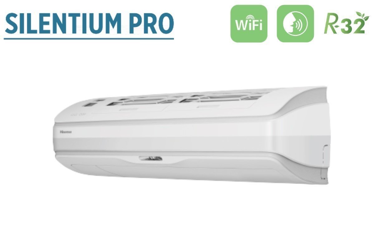 climatizzatore condizionatore hisense inverter serie silentium pro 12000 btu qd35xu02g+qd35xu01w r 32 wi fi integrato   novita