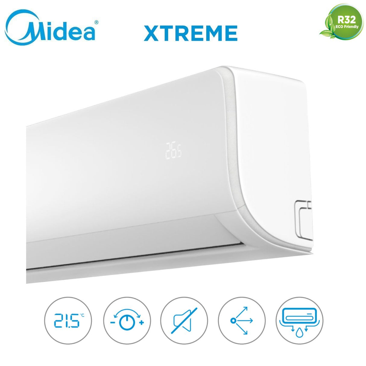 climatizzatore condizionatore midea quadri split inverter serie xtreme 9_12_12_12 con m4o 36fn8 r 32 wi fi integrato 9000_12000_12000_12000 novita