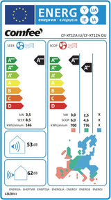 comfee condizionatore comfee inverter xt series libeccio 12000 btu r 32 wi fi integrato