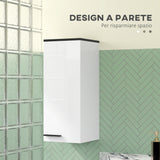 easycomfort easycomfort armadietto bagno da parete con 3 ripiani e mensole regolabili 30x32x73 cm bianco