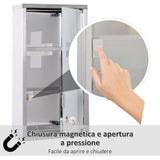 easycomfort easycomfort armadietto porta medicinali pronto soccorso cassetta medicine in acciaio porta in vetro e 2 chiavi 48x25cm ean 8054144134895