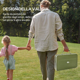 easycomfort easycomfort barbecue a carbonella portatile e pieghevole a valigetta con manico 47x30x28 cm verde