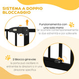 easycomfort easycomfort cancelletto per cani estensibile con 4 viti regolabili in metallo e plastica 74 100x94 cm nero