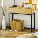immagine-4-easycomfort-easycomfort-consolle-da-ingresso-con-cassetto-in-legno-e-acciaio-80x30x76cm-color-legno-e-nero