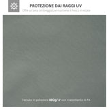 easycomfort easycomfort copertura per gazebo 4x3 m a 2 livelli in poliestere con cinghie e 10 fori di drenaggio grigio scuro