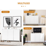 immagine-4-easycomfort-easycomfort-credenza-moderna-a-12-ripiani-interni-in-truciolato-per-cucina-soggiorno-e-ingresso-120x35x85-cm-bianco
