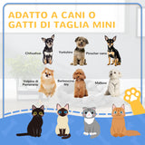 easycomfort easycomfort letto per cani e gatti da interni imbottito e lavabile con cuscino separato 55x14cm grigio