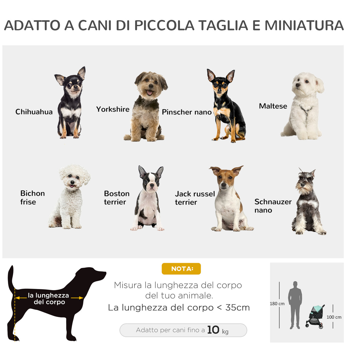 easycomfort easycomfort passeggino per cani piccoli pieghevole a 3 ruote con copertura antipioggia e cestino verde