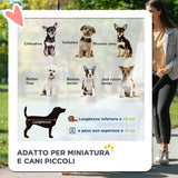 easycomfort easycomfort passeggino per cani piccoli pieghevole con maniglione girevole e ruote con freni 76 5x52x95cm rosso