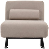 easycomfort easycomfort poltrona letto singolo poltrona con materasso e cuscino imbottito sfoderabili schienale regolabile 90 180 e telaio in metallo 75x70x75 cm beige ean 8055776911885