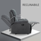 easycomfort easycomfort poltrona relax manuale ergonomica in tessuto poltrona reclinabile a 150 e poggiapiedi per casa e ufficio 93x88x102cm grigio scuro ean 8055776913636