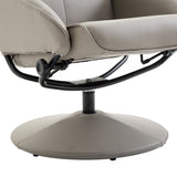 easycomfort easycomfort poltrona relax reclinabile con pouf poggiapiedi abbinato e rivestimento in finta pelle 71x78x101cm grigia ean 8054144134468