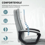 easycomfort easycomfort sedia da ufficio ergonomica con schienale alto altezza regolabile e dondolo grigio