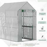 easycomfort easycomfort serra a casetta con rivestimento in pe porta a cerniera e 4 ripiani 186x120x190cm bianco