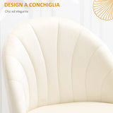 easycomfort easycomfort set 2 sedie da salotto e sala da pranzo imbottite in metallo e tessuto effetto velluto beige 52x54x79 cm