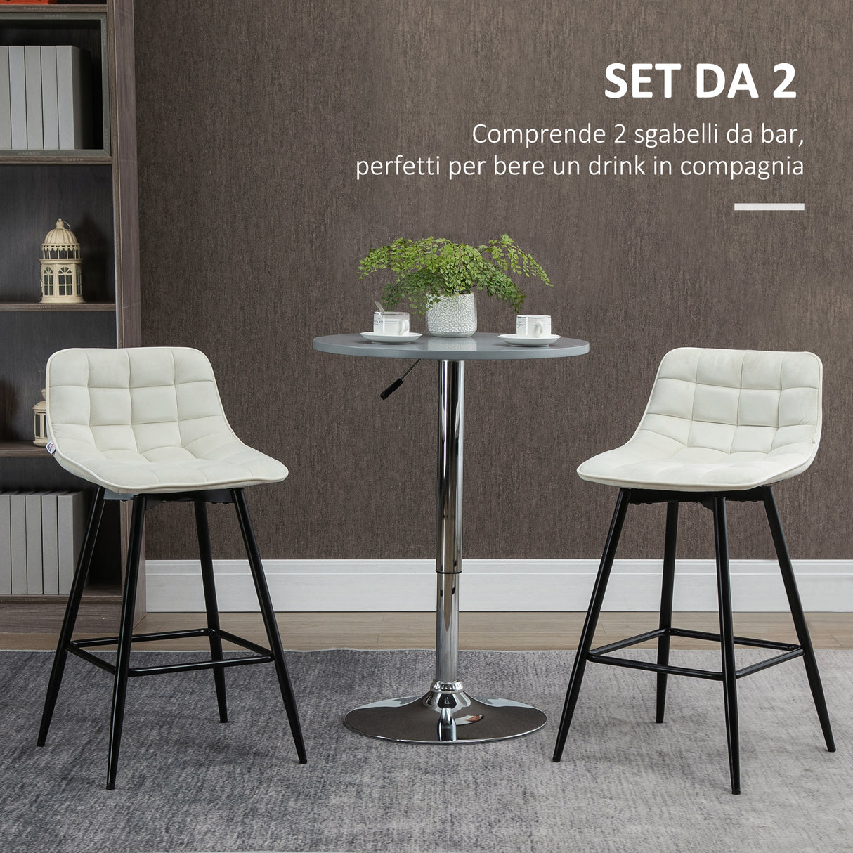 immagine-4-easycomfort-easycomfort-set-2-sgabelli-da-bar-con-schienale-e-poggiapiedi-in-stile-nordico-in-metallo-e-velluto-color-crema-45x47x84-cm