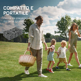 easycomfort easycomfort tappeto moderno per esterni nero e grigio in pp con design reversibile e pieghevole 182x274 cm