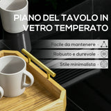 easycomfort easycomfort tavolo da giardino rettangolare per 8 persone in alluminio e vetro 180x80x72cm nero
