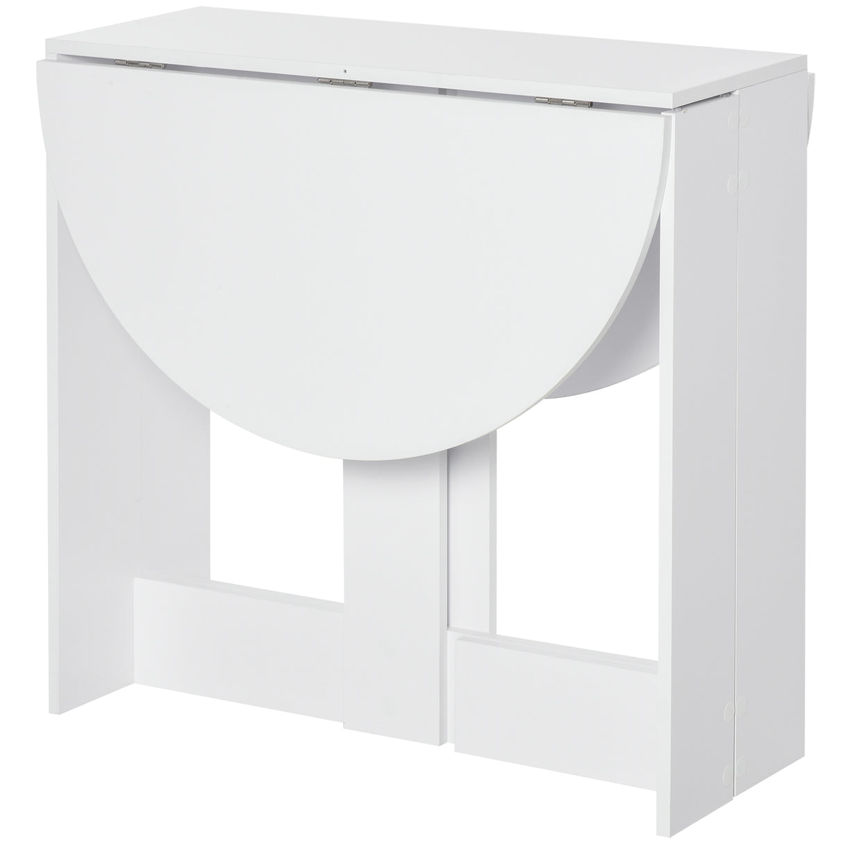 easycomfort easycomfort tavolo pieghevole da pranzo a 2 ribalte tavolo da pranzo allungabile in legno salvaspazio per cucina e soggiorno 104x76x73 7 cm bianco ean 8054111848039