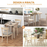 easycomfort easycomfort tavolo pieghevole moderno a ribalta per cucina e soggiorno in truciolato 89x73 5 cm