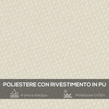 easycomfort easycomfort telo copertura per gazebo pergola 3x3 m in poliestere con 16 fori di drenaggio 297x297 cm beige