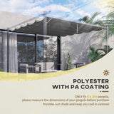 easycomfort easycomfort tettuccio di ricambio per gazebo da giardino 3x3 m con 10 fori copertura in poliestere grigio