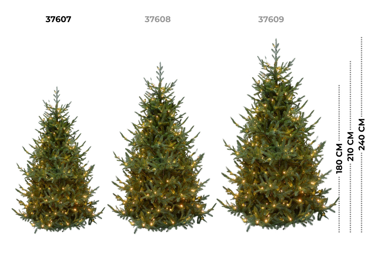 le stelle albero di natale artificiale verde h 180cm x l 145cm super folto con 400 luci led 20 luci flash incorporate e base a croce in metallo