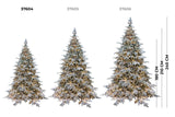 le stelle albero di natale pino verde innevato h 180cm x l 130cm super folto effetto real touch con 2000 luci led incorporate e base croce in ferro pieghevole