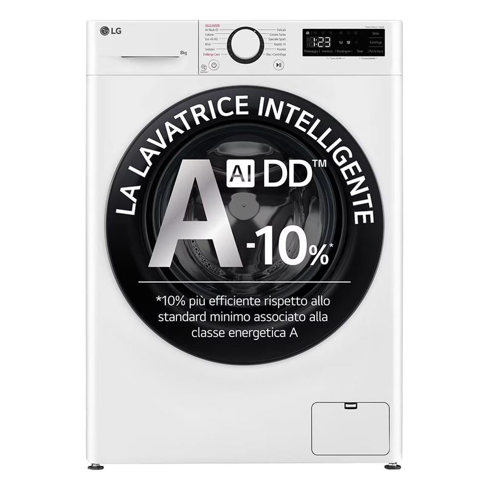 lg area occasioni 2528 lavatrice a carico frontale lg ai dd serie r3 f2r3s08nswb 8 kg 1200 giri a85xl60xp475 programma vapore steam motore inverter