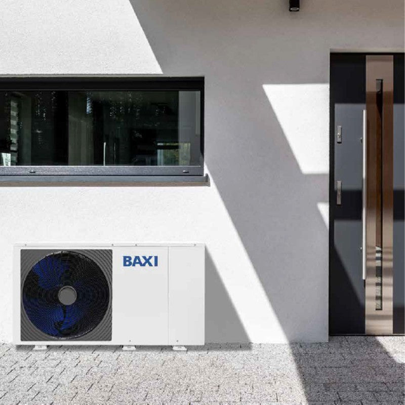 pompa di calore aria acqua monoblocco inverter baxi auriga 16t a r 32 trifase a7794581 con pannello di comando remoto incluso novita
