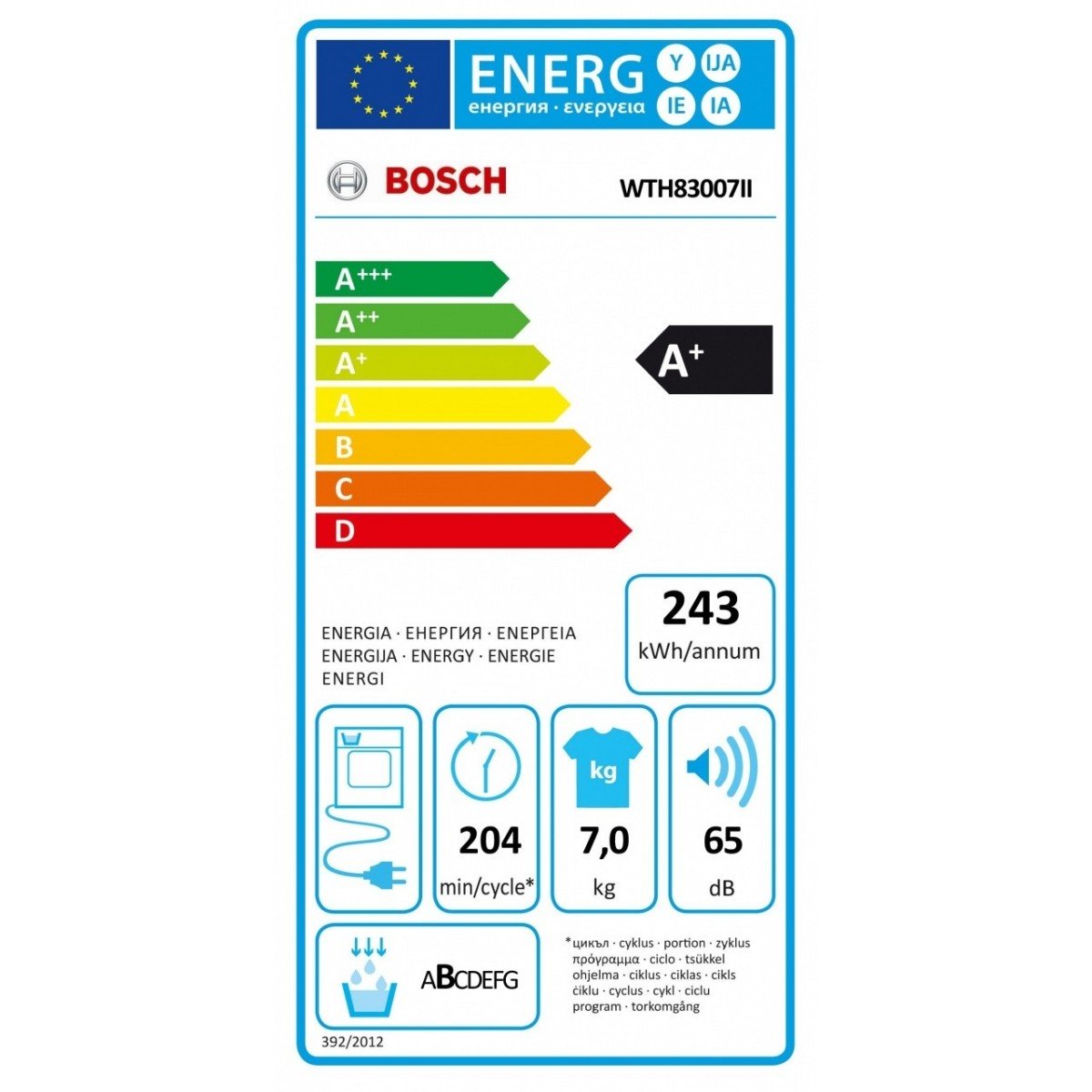asciugatrice a_ 7kg easyclean
