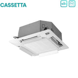 climatizzatore condizionatore hisense dual split inverter a cassetta 12_12 con 2amw52u4rxc r 32 wi fi optional 12000_12000 con telecomando e pannello incluso