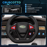 easycomfort easycomfort auto elettrica per bambini 3 6 anni con telecomando macchina con luci led e clacson in pp e metallo 110x68x52 cm bianco